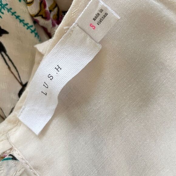 Lush Floral Cold Shoulder Long Sleeve Dress S - Picture 13 of 15